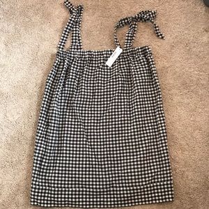 J.Crew gingham tie strap dress new with tags